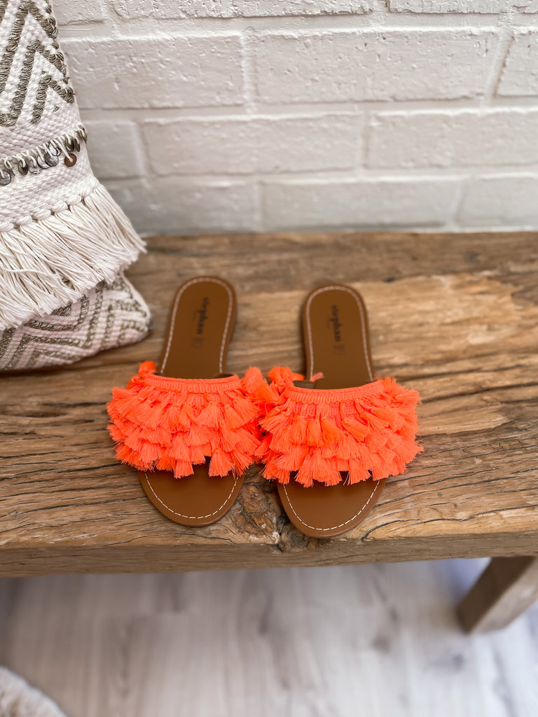 Ibiza slippers neon orange