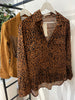 Leopard blouse rust